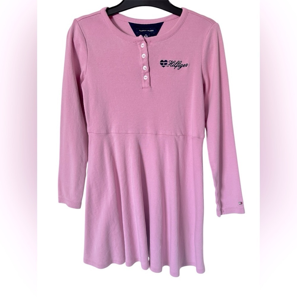 Like new Tommy Hilfiger pink dress for girls size M youth 8-10 years 100% cotton